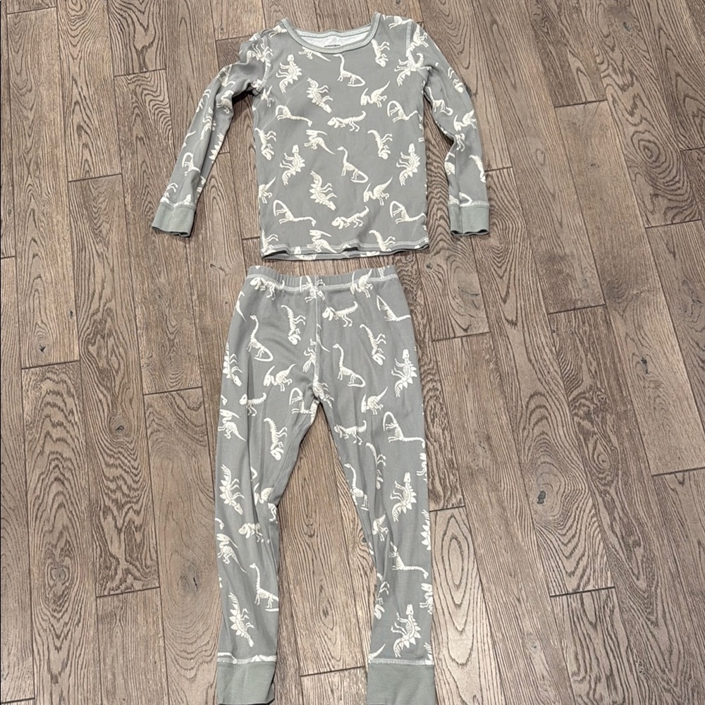 GLOW IN THE DARK Dinosaur Print Kids Pajamas